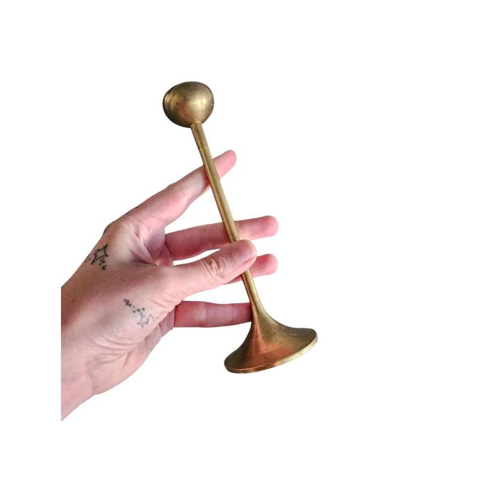 Vintage Mid Century Himark Taiwan Brass Candlestick Thin Tall